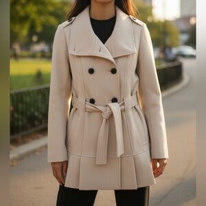 Calvin Klein Women's Double-Breasted Tan Trench Coat